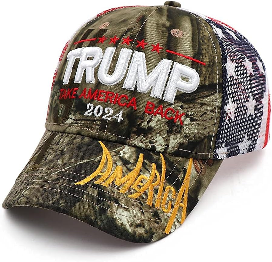 Donald Trump 2024 Adjustable Baseball Cap - "Take America Back" USA Embroidery