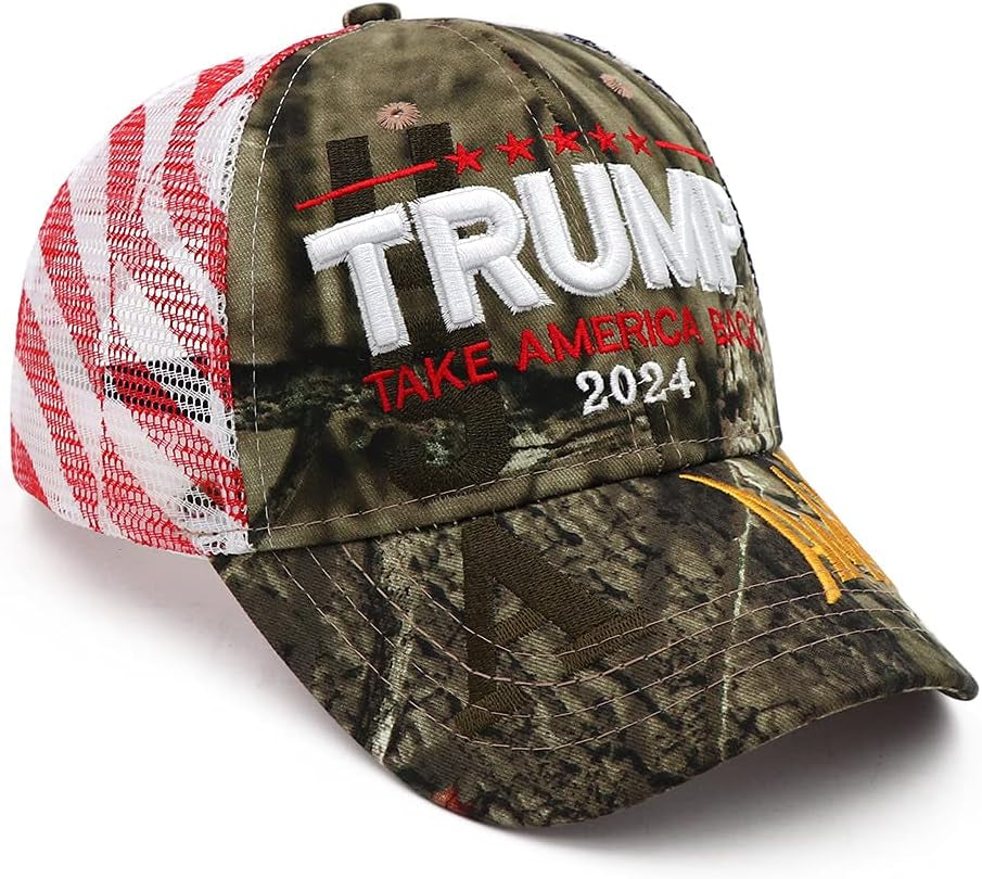 Donald Trump 2024 Adjustable Baseball Cap - "Take America Back" USA Embroidery