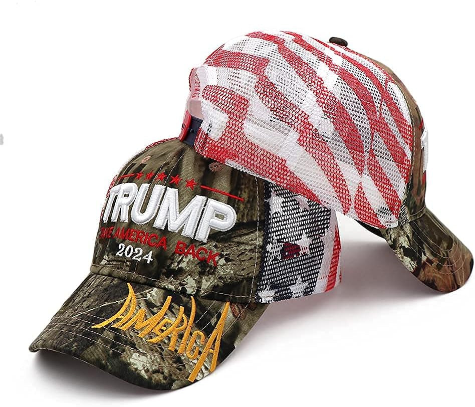 Donald Trump 2024 Adjustable Baseball Cap - "Take America Back" USA Embroidery